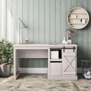 Ameriwood Home Knox County Single Pedestal Computer Desk - Rustic White