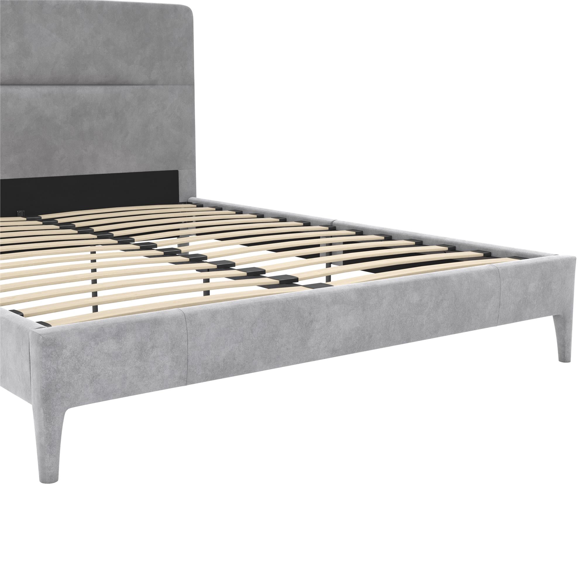 CosmoLiving Westerleigh Upholstered Bed - Light Gray - Full