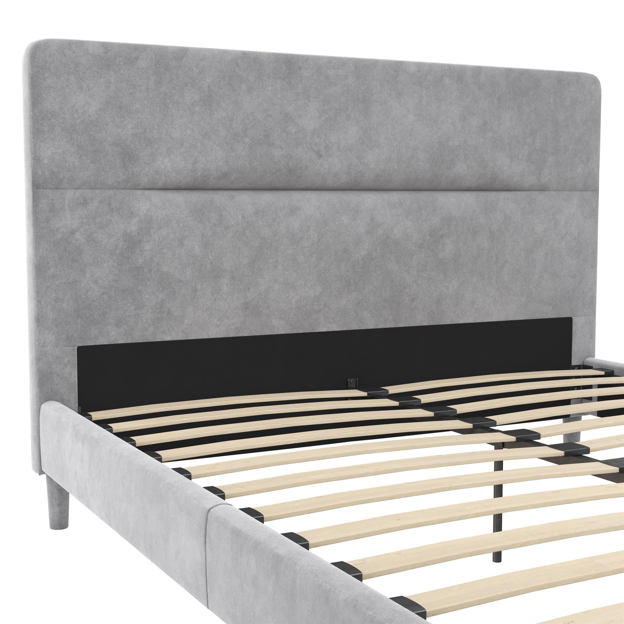 CosmoLiving Westerleigh Upholstered Bed - Light Gray - Queen