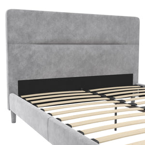 CosmoLiving Westerleigh Upholstered Bed - Light Gray - Queen
