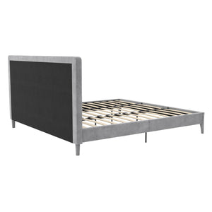 CosmoLiving Westerleigh Upholstered Bed - Light Gray - King