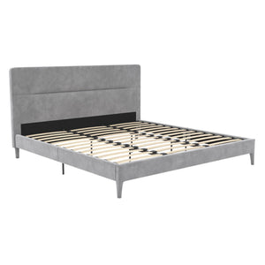 CosmoLiving Westerleigh Upholstered Bed - Light Gray - King