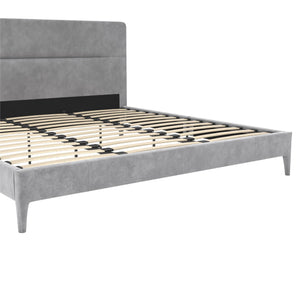 CosmoLiving Westerleigh Upholstered Bed - Light Gray - King