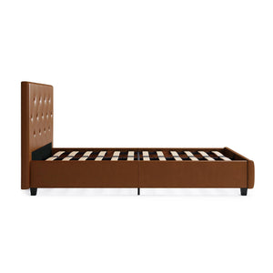 DHP Dakota Upholstered Bed Frame - Camel Faux Leather - Twin