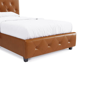 DHP Dakota Upholstered Bed Frame - Camel Faux Leather - Twin