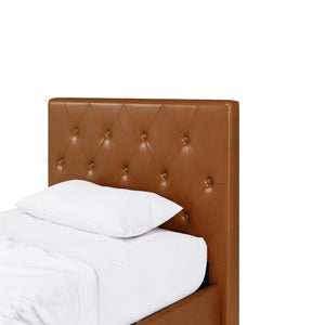 DHP Dakota Upholstered Bed Frame - Camel Faux Leather - Twin
