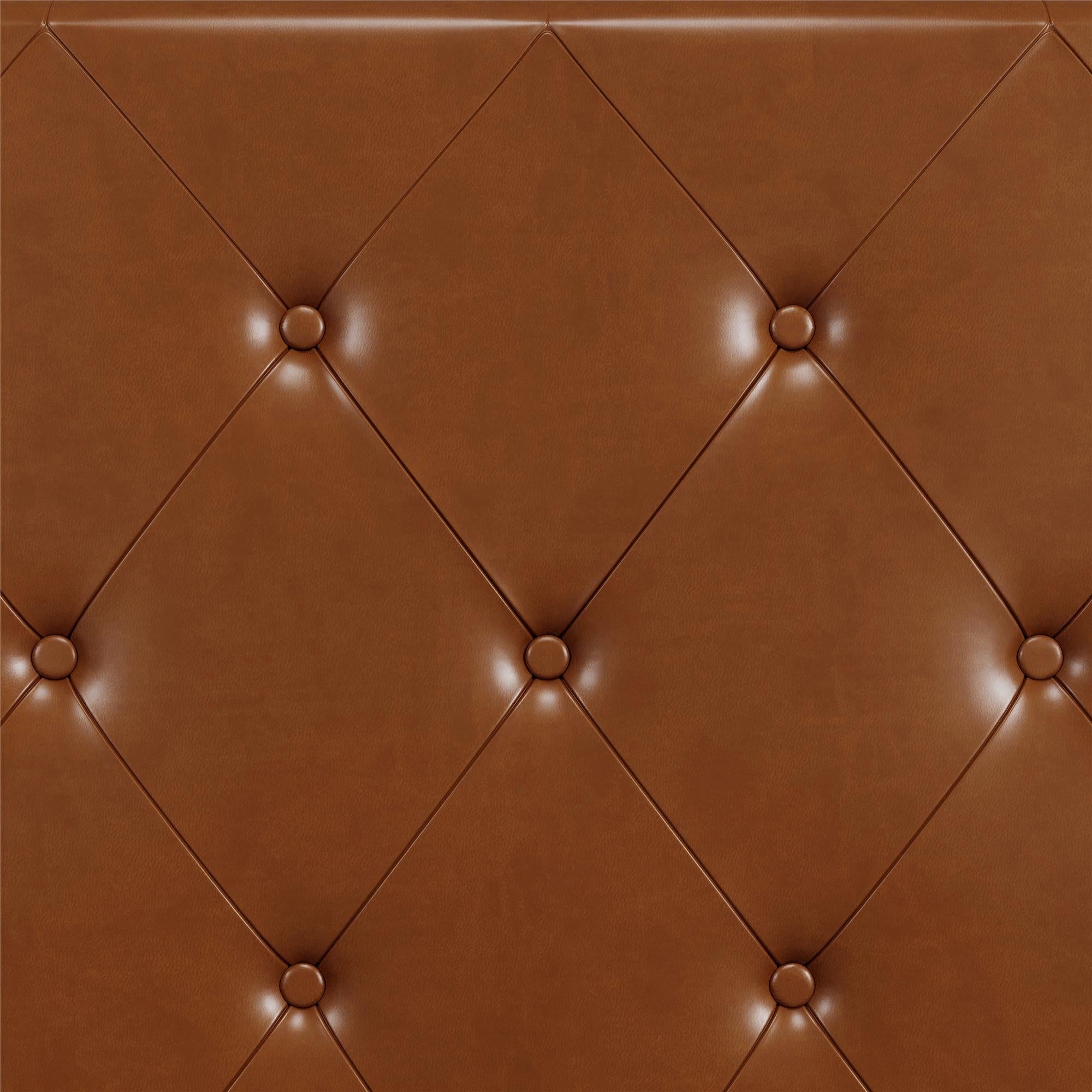 DHP Dakota Upholstered Bed Frame - Camel Faux Leather - Twin