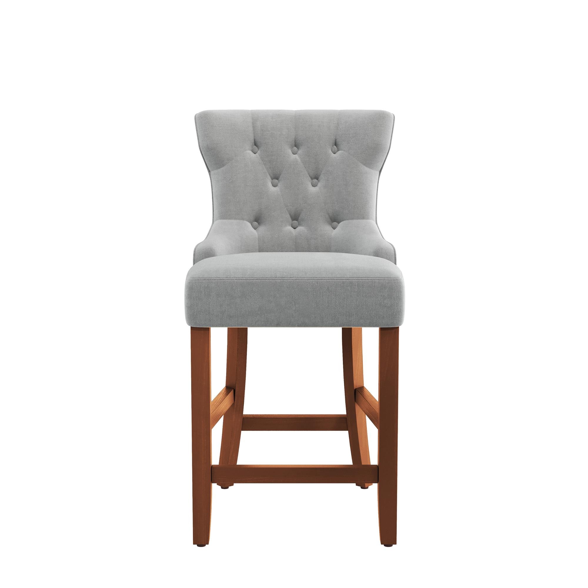 DHP Clairborne Counter Height Bar Stool - Gray - Set of 2