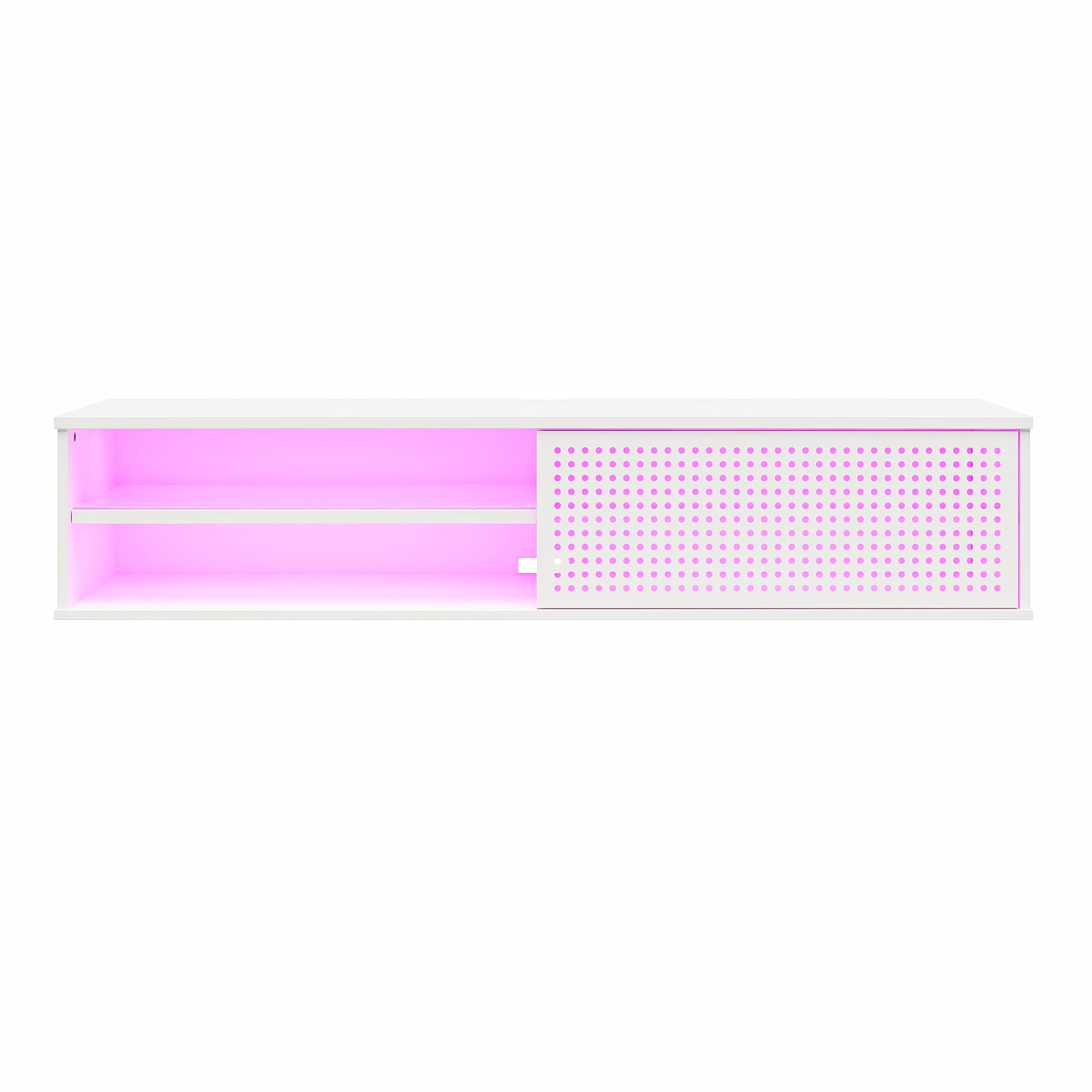 NTense Glitch Floating TV Stand for TVs up to 60" - White