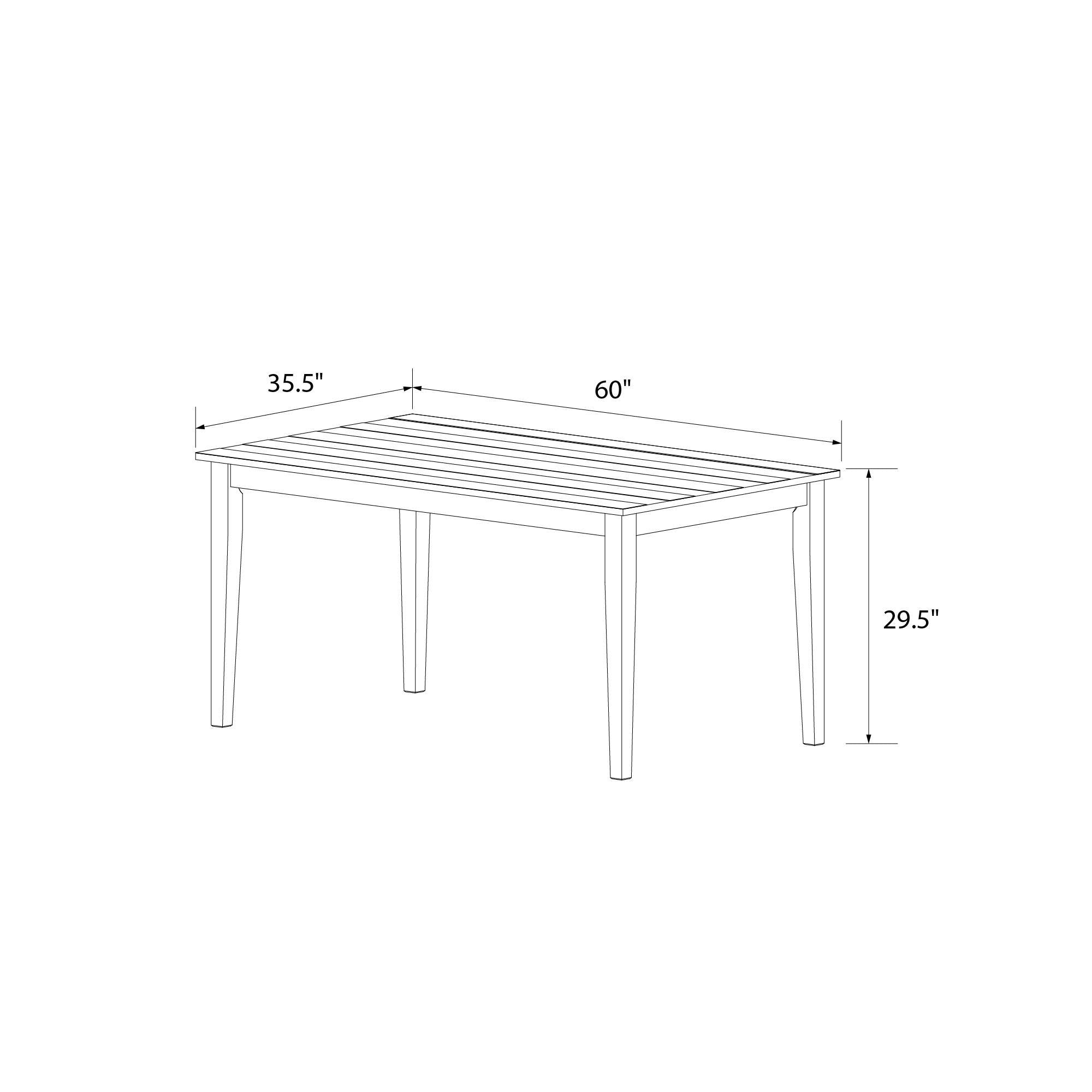 DHP Shiloh 5-Piece Dining Set - Dark Walnut/White
