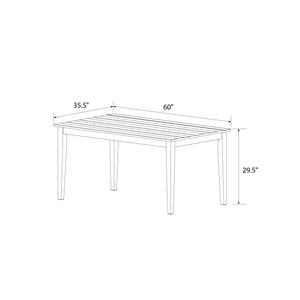 DHP Shiloh 5-Piece Dining Set - Dark Walnut/White