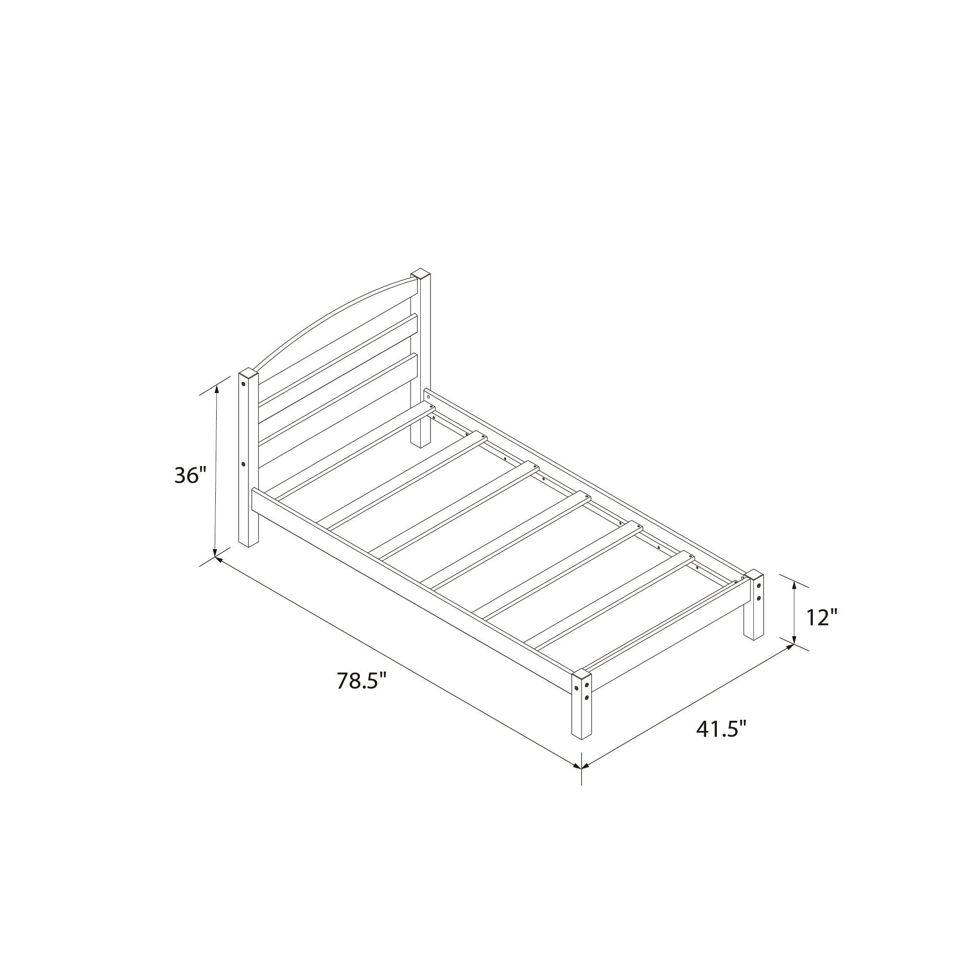 DHP Braylon Twin Size Bed Frame - White - Twin