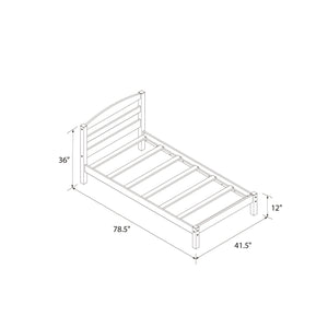 DHP Braylon Twin Size Bed Frame - White - Twin