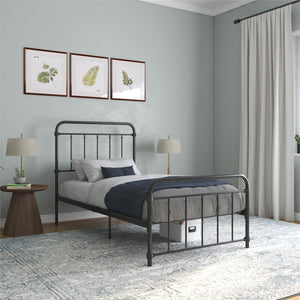 DHP Wallace Metal Bed Frame - Black - Twin