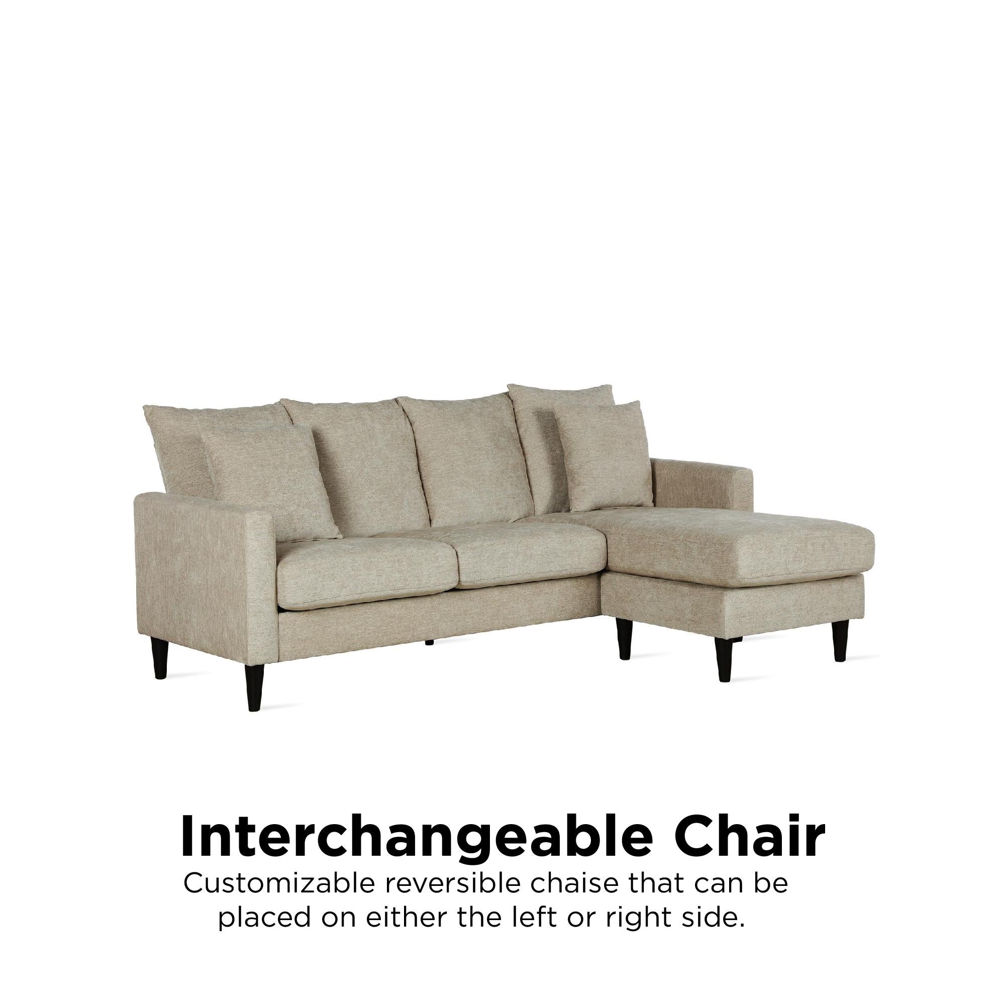 DHP Forbin Sectional Sofa - Beige