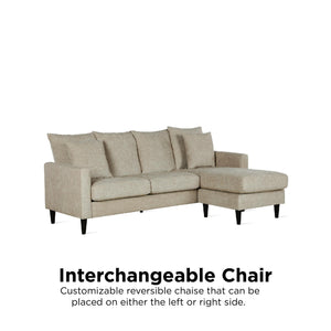 DHP Forbin Sectional Sofa - Beige