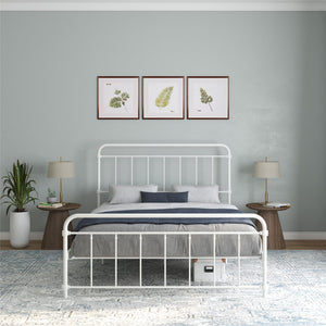 DHP Wallace Metal Bed Frame - White - Queen