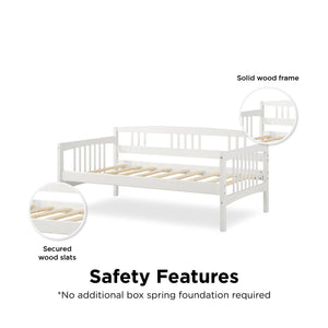 DHP Kayden Wood Daybed - White