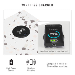 CosmoLiving Astor Desk w/ Wireless Charger - Graphite Grey