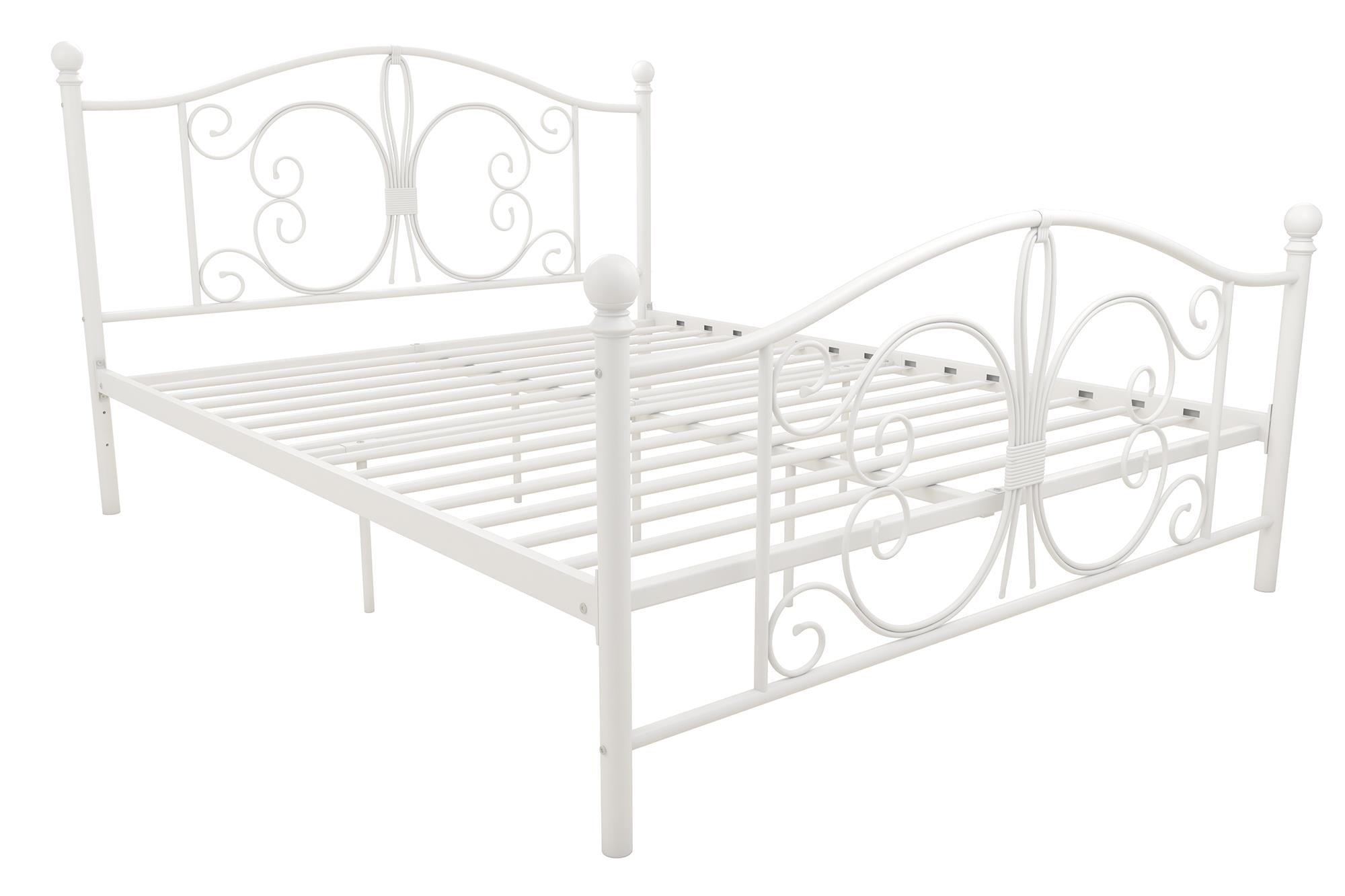 DHP Bombay Metal Bed Frame - White - Queen