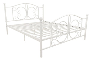 DHP Bombay Metal Bed Frame - White - Queen