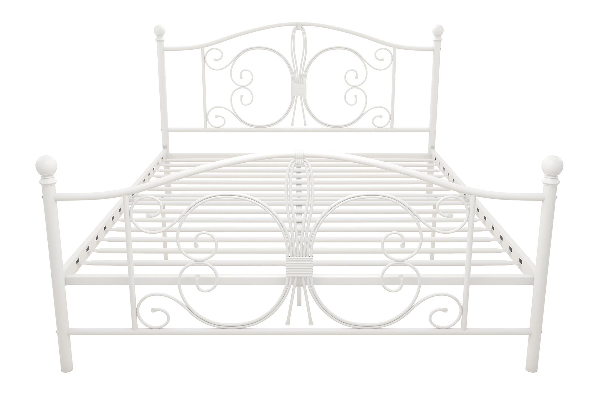 DHP Bombay Metal Bed Frame - White - Queen