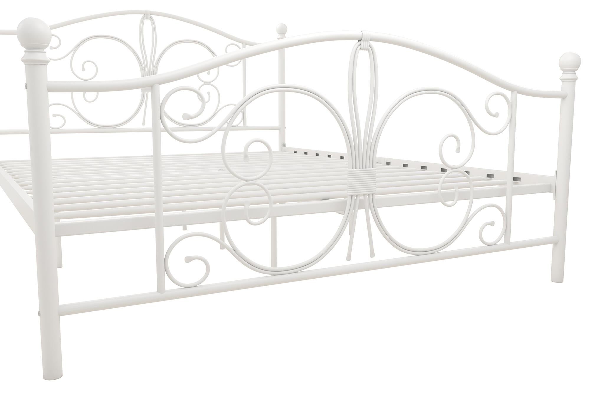 DHP Bombay Metal Bed Frame - White - Queen