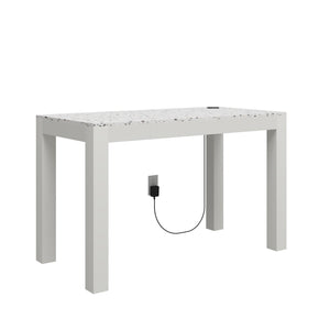 CosmoLiving Astor Desk w/ Wireless Charger - White