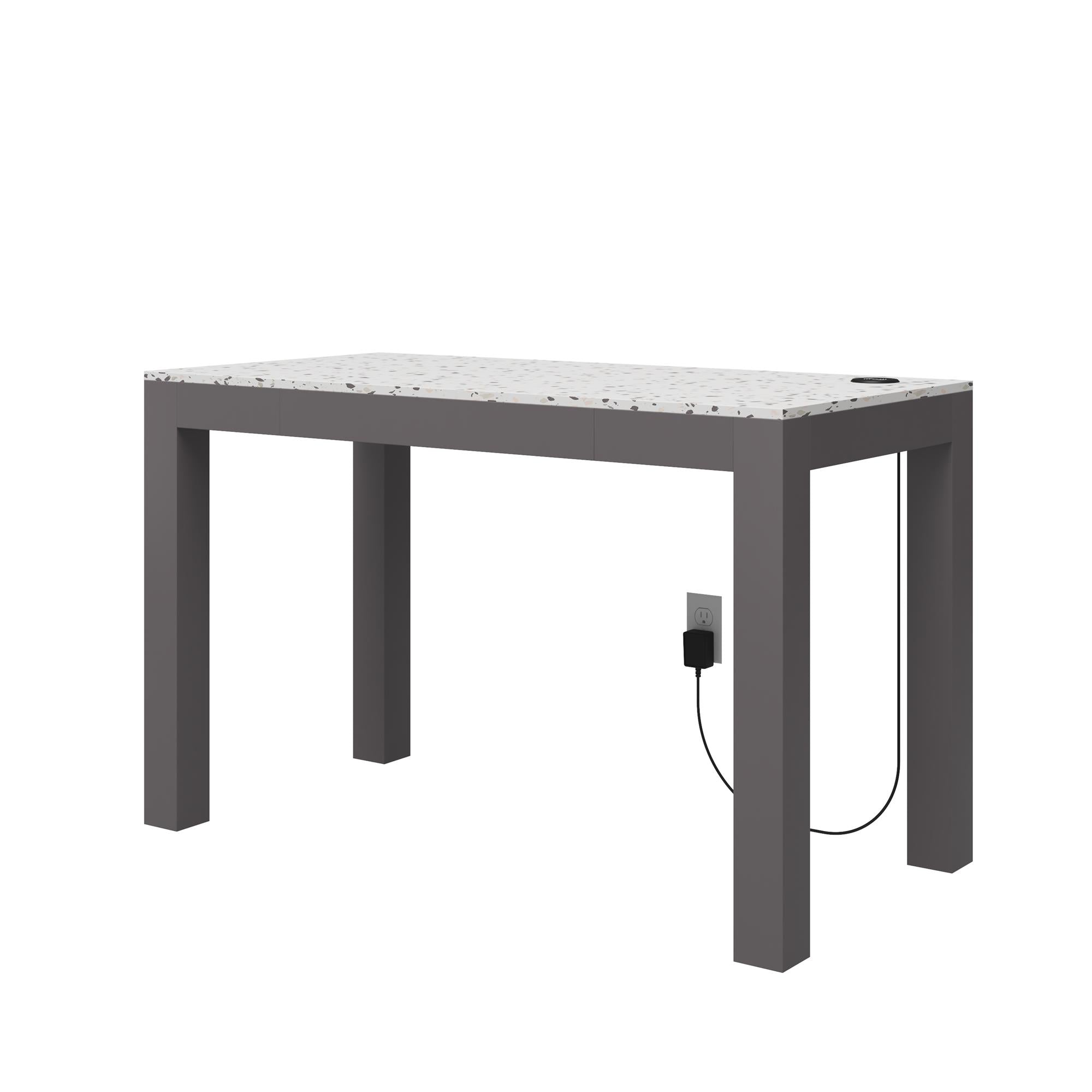 CosmoLiving Astor Desk w/ Wireless Charger - Graphite Grey