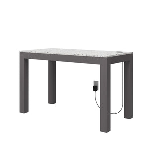 CosmoLiving Astor Desk w/ Wireless Charger - Graphite Grey