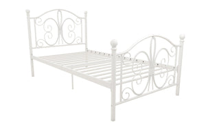 DHP Bombay Metal Bed Frame - White - Twin