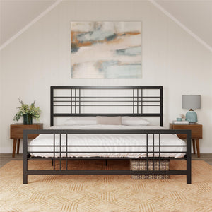 DHP Burbank Metal Bed - Black - King