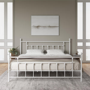DHP Manila Metal Bed Frame - White - King