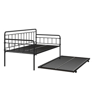 DHP Wallace Metal Daybed with Trundle - Black - Twin-Over-Twin