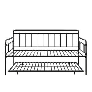 DHP Wallace Metal Daybed with Trundle - Black - Twin-Over-Twin