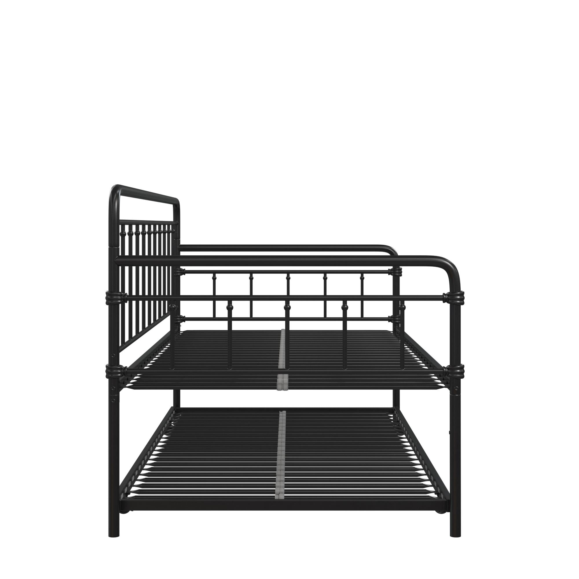 DHP Wallace Metal Daybed with Trundle - Black - Twin-Over-Twin