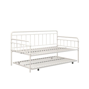 DHP Wallace Metal Daybed with Trundle - White - Twin-Over-Twin