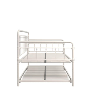 DHP Wallace Metal Daybed with Trundle - White - Twin-Over-Twin