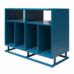 Novogratz Regal Double Wide Record Station/Accent Cabinet - Blue
