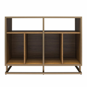 Novogratz Regal Double Wide Record Station/Accent Cabinet - Walnut