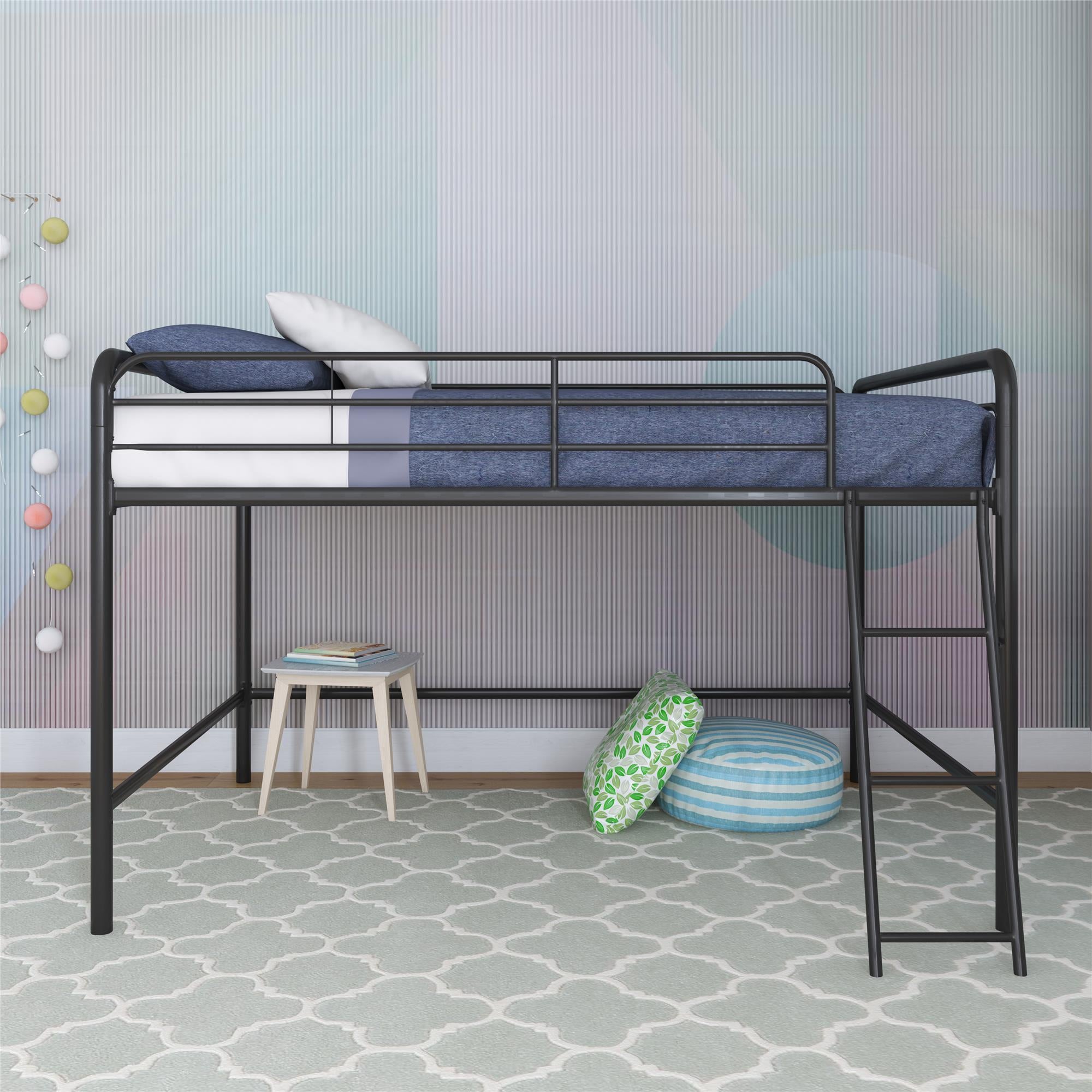 DHP Jett Junior Metal Loft Bed Black