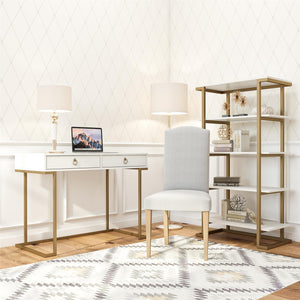CosmoLiving Camila 5 Shelf Bookcase - White