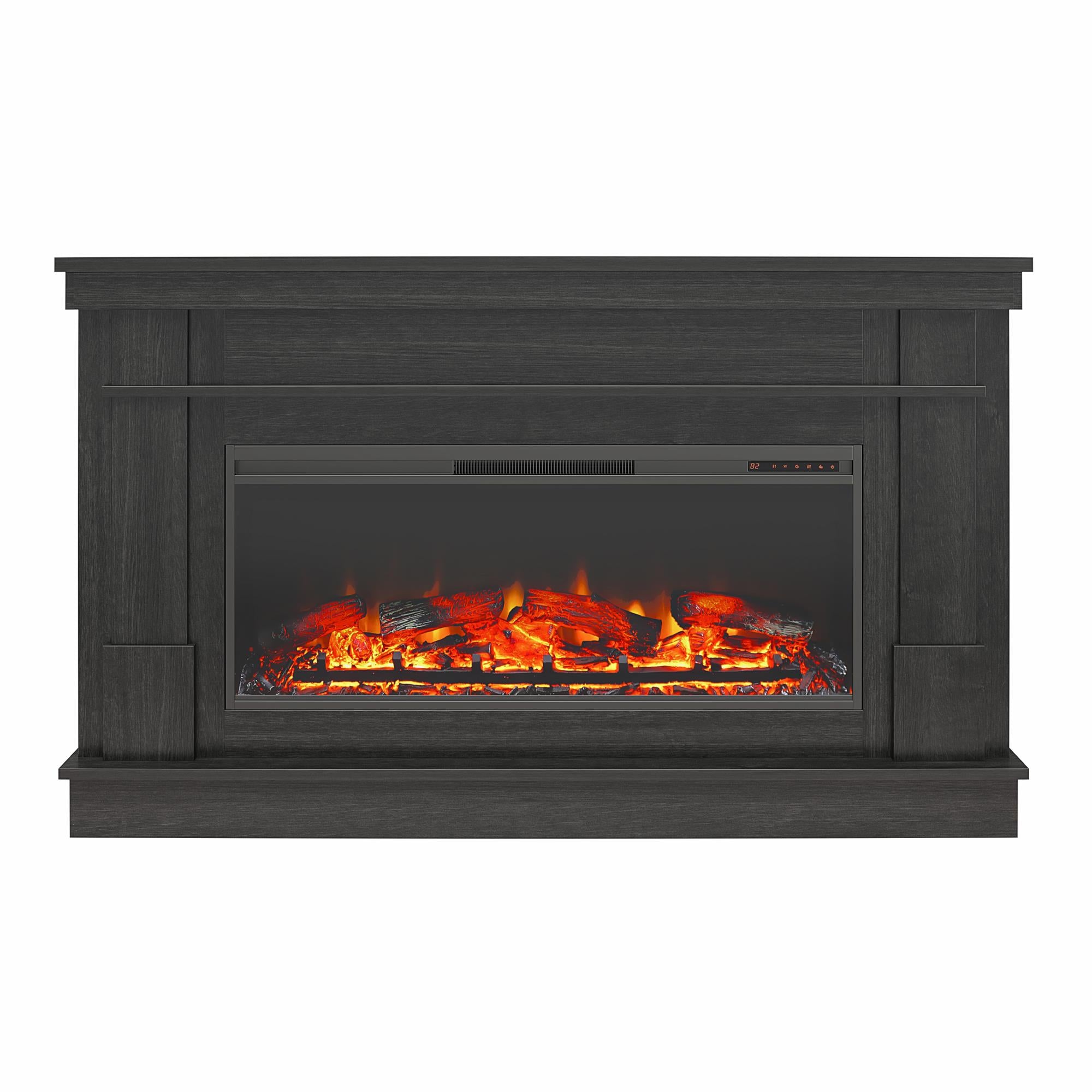 Ameriwood Home Elmcroft Wide Mantel with Linear Electric Fireplace