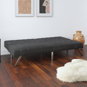DHP Emily Armless Futon Sofa Bed - Black