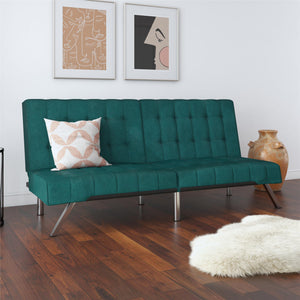 DHP Emily Armless Futon Sofa Bed - Green
