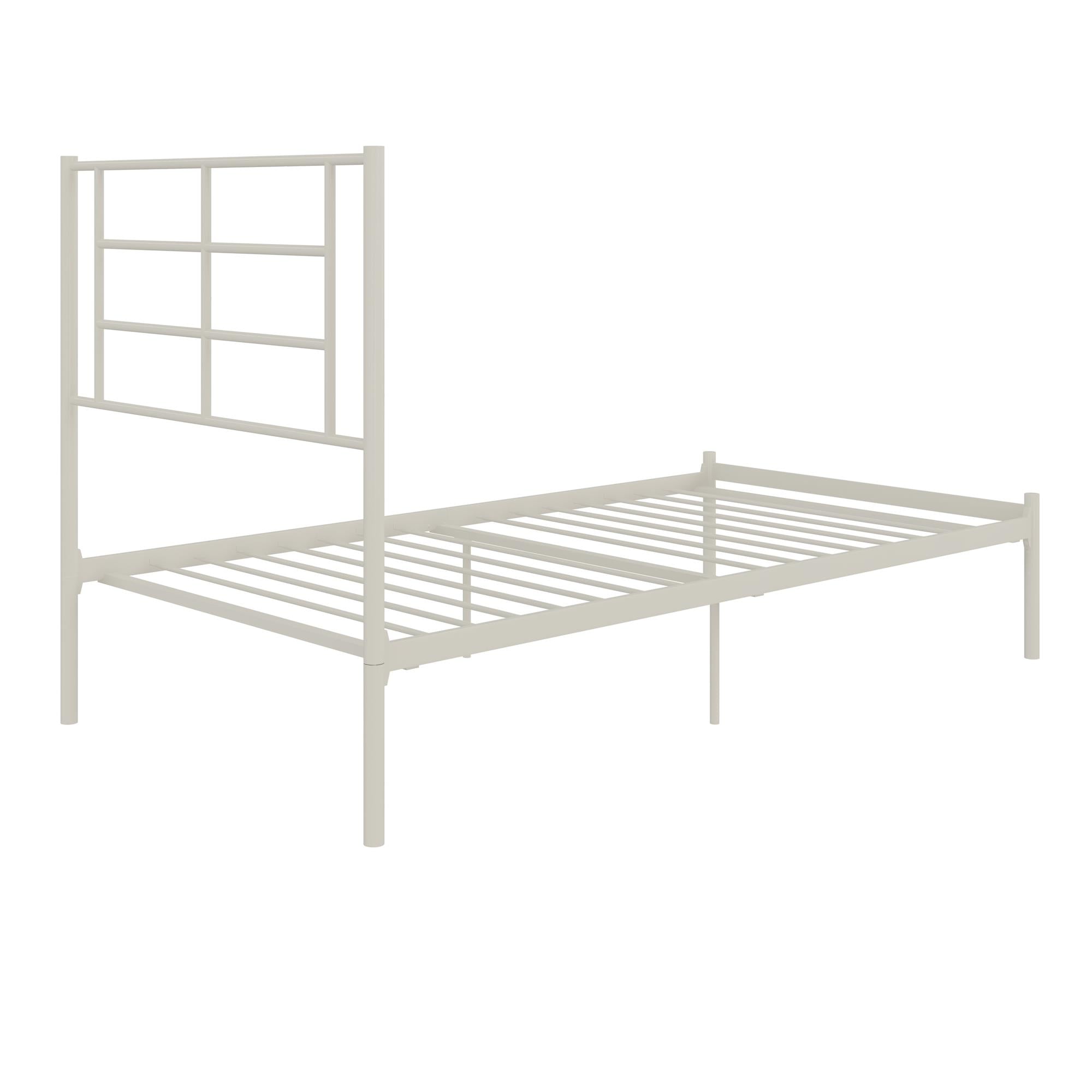 RealRooms Praxis Metal Bed - White - Twin