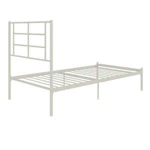 RealRooms Praxis Metal Bed - White - Twin