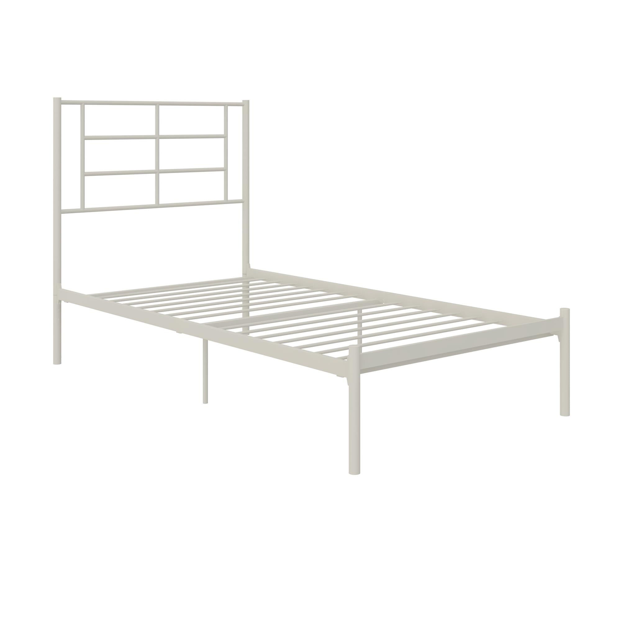 RealRooms Praxis Metal Bed - White - Twin