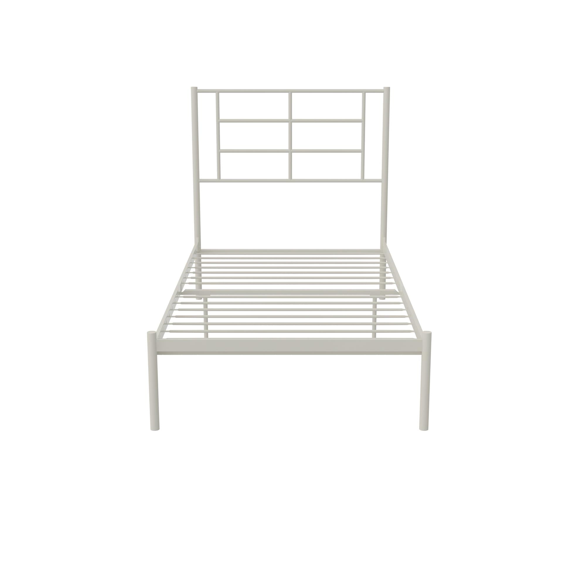 RealRooms Praxis Metal Bed - White - Twin