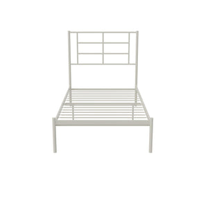 RealRooms Praxis Metal Bed - White - Twin